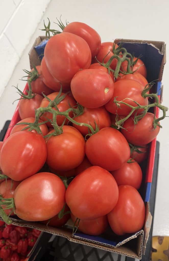 Box of vine tomatoes